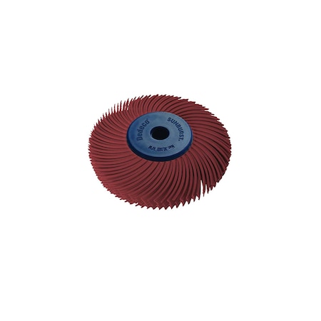 Dedeco Sunburst Radial Bristle Discs 2 in Curved Tc 6-Ply Red 220 Grit A/O 1/Unit 1313